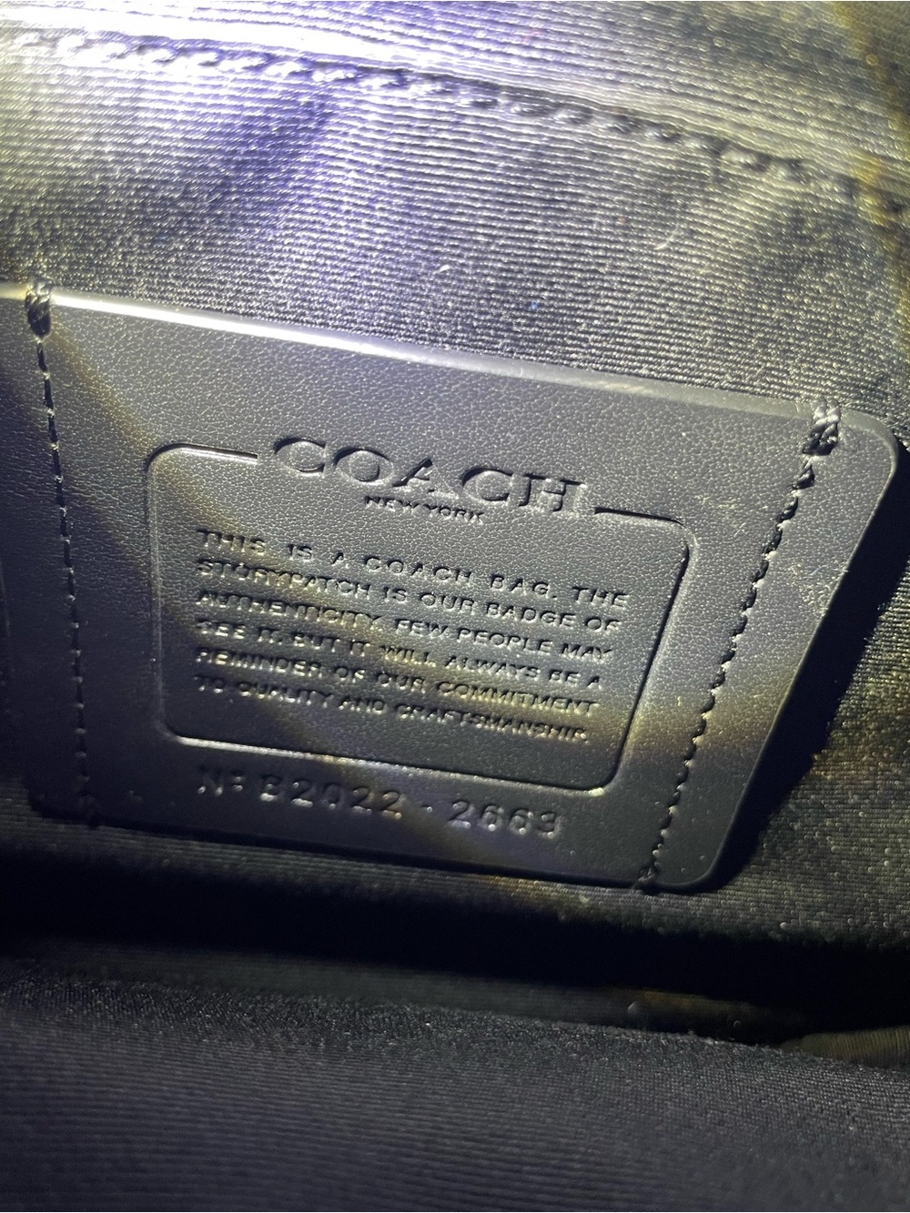 Coach White, Gray & Tan Leather Belt Bag with Black Trim - Picture 4 of 7